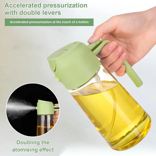 2-in-1 Oil Sprayer &amp; Dispenser Bottle