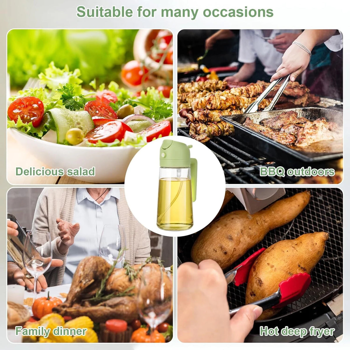 2-in-1 Oil Sprayer &amp; Dispenser Bottle