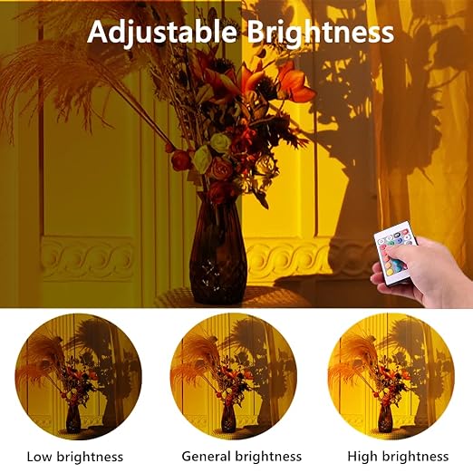 Sunset Lamp Projector 16-Color – 360° Rotating LED Light Desk Lamp with Remote Control