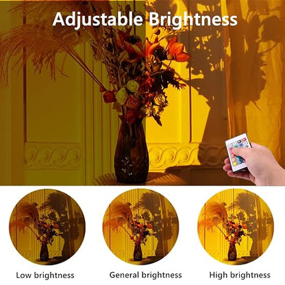 Sunset Lamp Projector 16-Color – 360° Rotating LED Light Desk Lamp with Remote Control